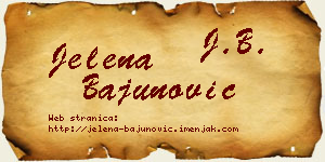 Jelena Bajunović vizit kartica